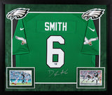 Eagles DeVonta Smith Signed Kelly Green Nike Game Framed Jersey Fanatics