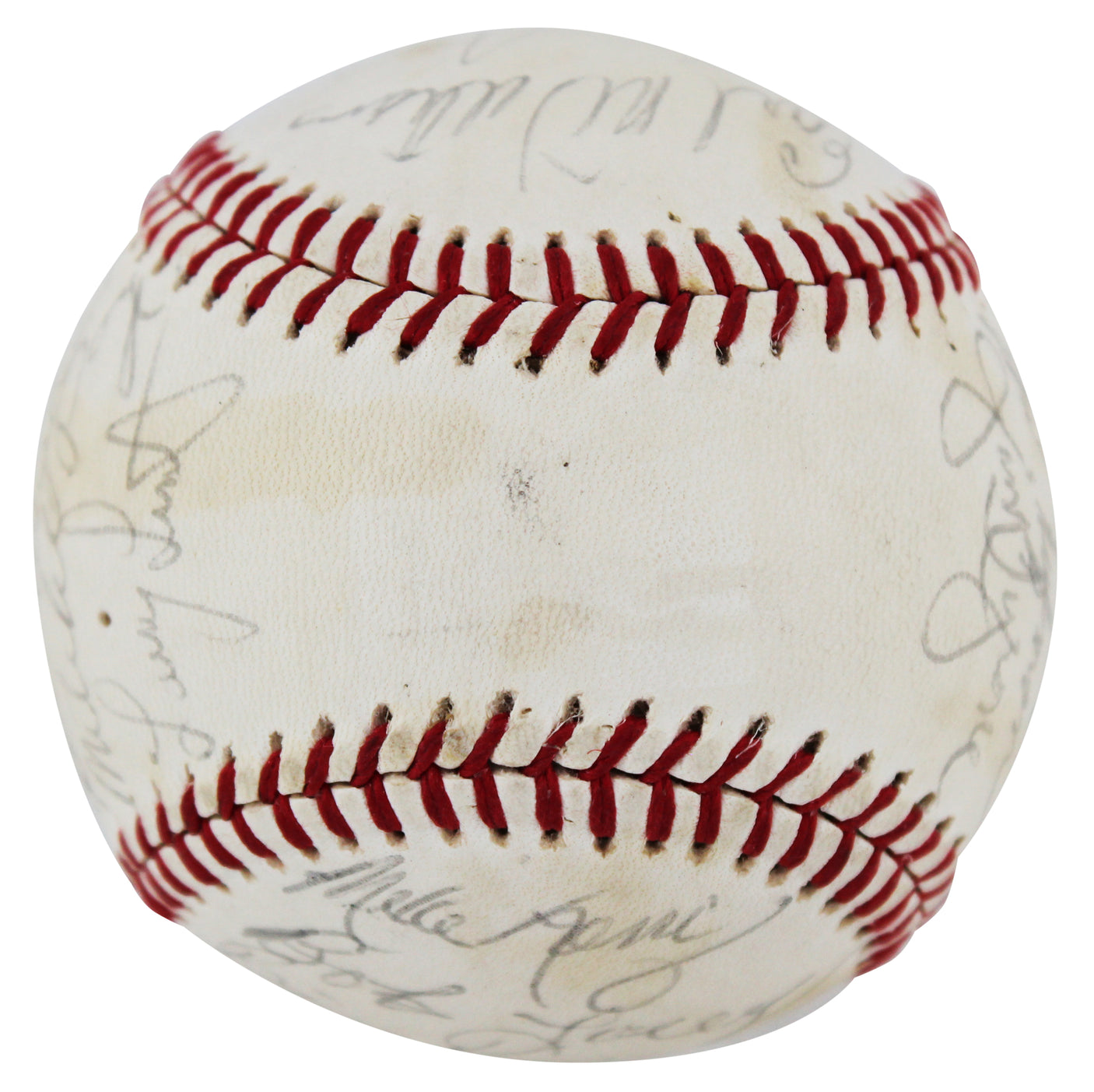 1977 Athletics (24) McCatty, Langford, Page Signed Oal Baseball BAS #AC33306