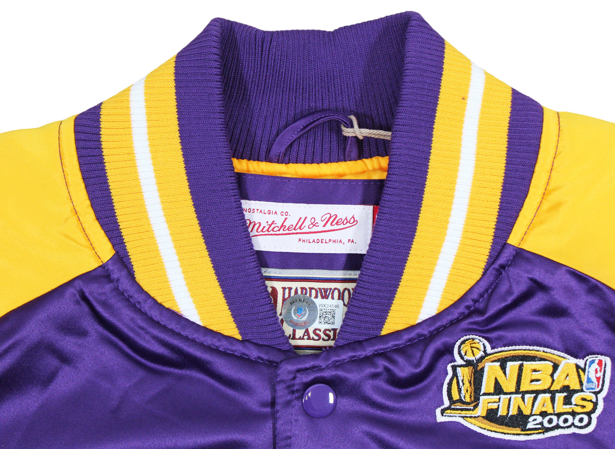 Lakers Shaquille O'Neal Signed Purple 2000 NBA Champs M&N Jacket BAS Witnessed