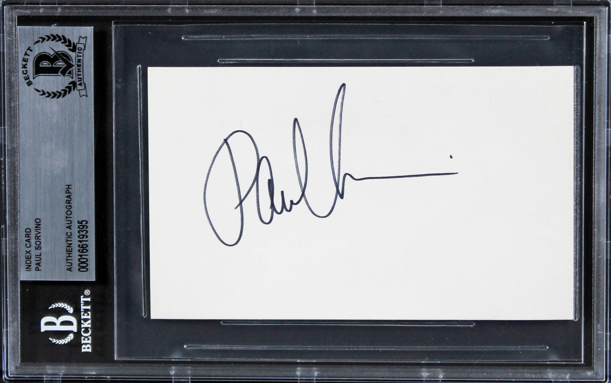 Paul Sorvino Goodfellas Authentic Signed 3x5 Index Card BAS Slabbed 1