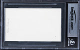 Peter Gabriel Genesis Authentic Signed 3x5 Index Card Autographed BAS Slabbed