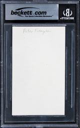 Peter Frampton The Herd Authentic Signed 3x5 Index Card Autographed BAS Slabbed
