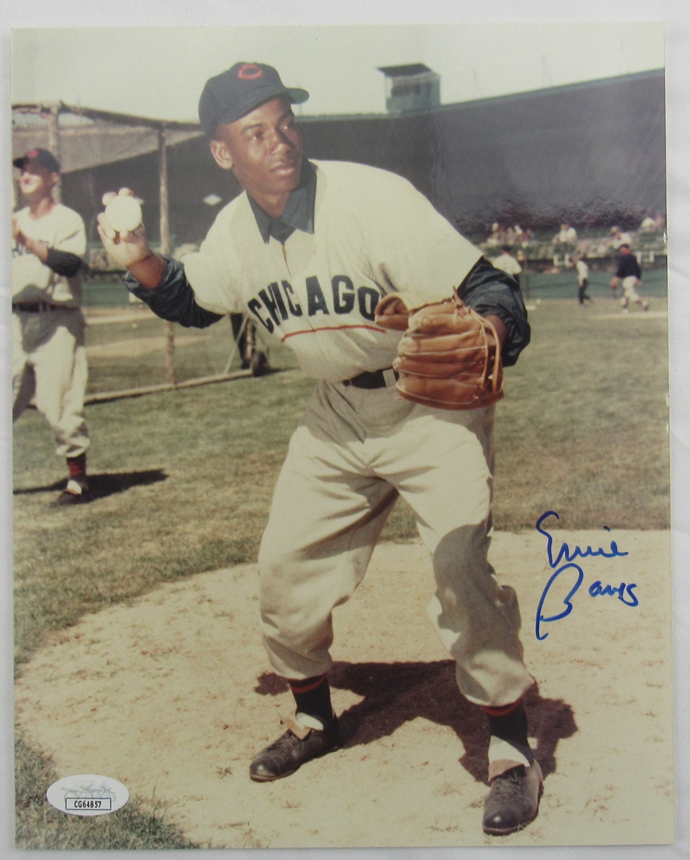 Ernie Banks Signed Auto 8x10 Photo JSA CG64857