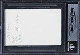 Phil Everly The Everly Brothers Authentic Signed 3x5 Index Card BAS Slabbed
