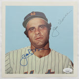 Joe Torre Cleon Jones Signed Auto 8x8 Color Print JSA CG64890