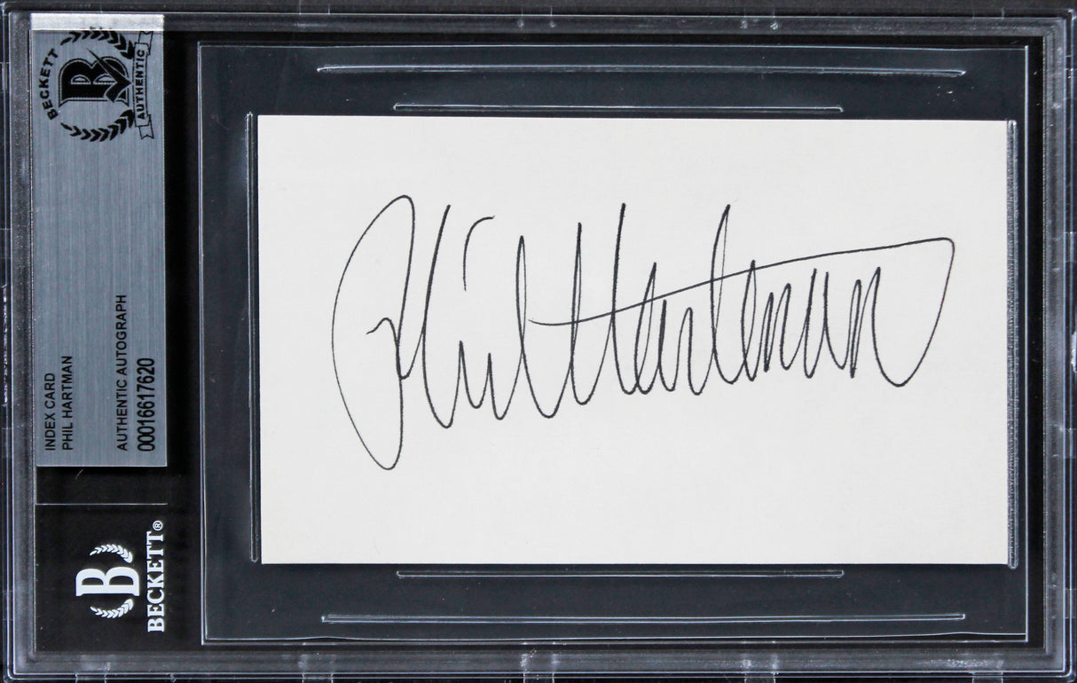 Phil Hartman Saturday Night Live Authentic Signed 3x5 Index Card BAS Slabbed 3