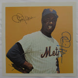 Joe Torre Cleon Jones Signed Auto 8x8 Color Print JSA CG64890