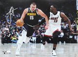 Nuggets Nikola Jokic Signed 16x20 Horizontal Driving Photo Vs Heat JSA #AQ20929