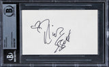Nicole Eggert Baywatch Authentic Signed 3x5 Index Card Autographed BAS Slabbed 1