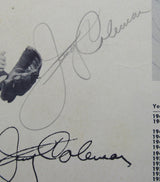 Elston Howard Jerry Coleman Signed Auto Program Page JSA CG64891