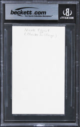 Nicole Eggert Baywatch Authentic Signed 3x5 Index Card Autographed BAS Slabbed 1