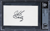 Micky Dolenz The Monkees Authentic Signed 3x5 Index Card BAS Slabbed 4