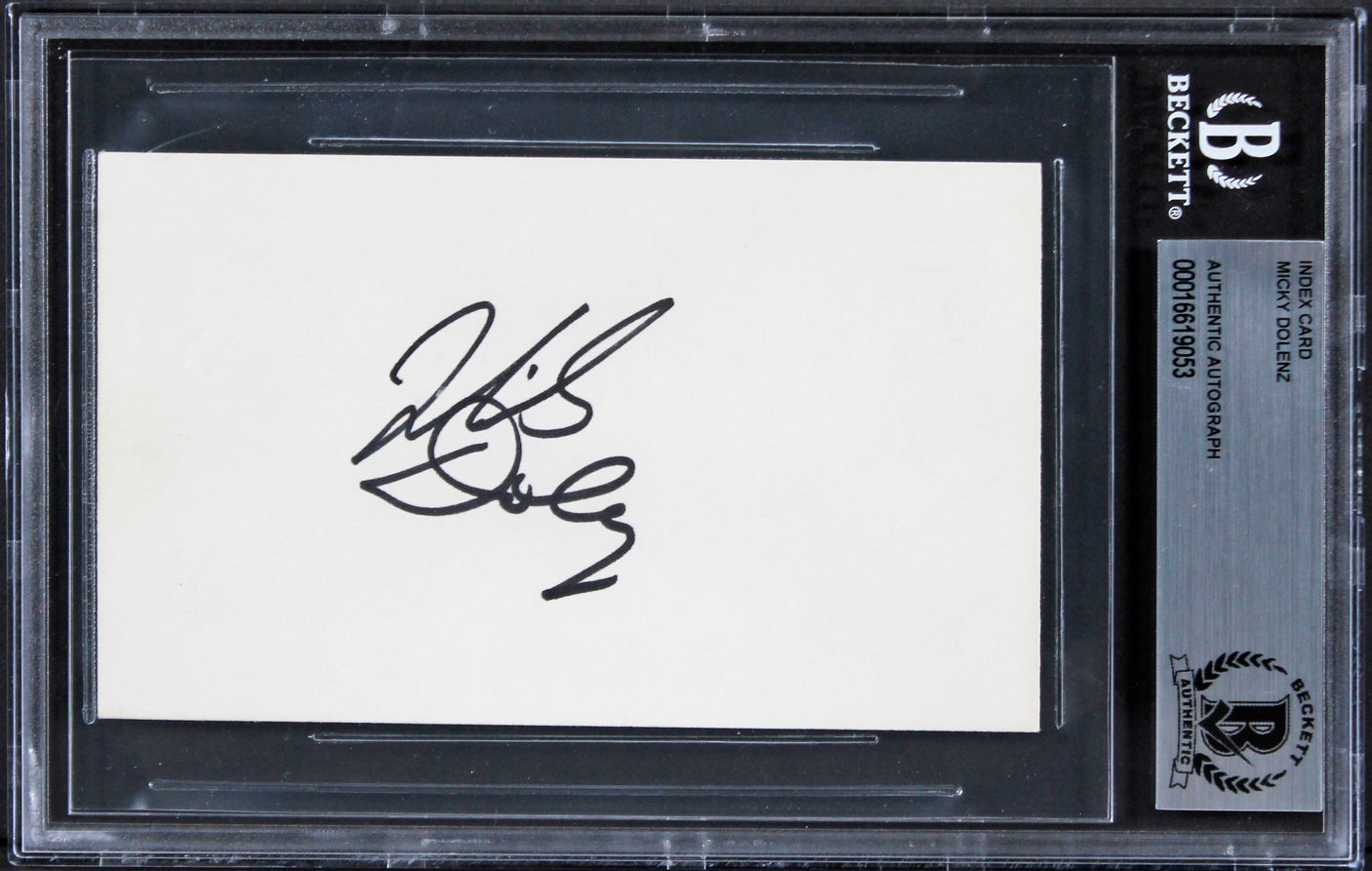 Micky Dolenz The Monkees Authentic Signed 3x5 Index Card BAS Slabbed 4