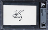 Micky Dolenz The Monkees Authentic Signed 3x5 Index Card BAS Slabbed 4