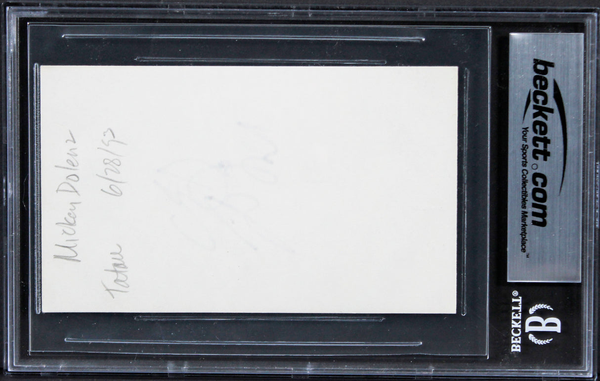 Micky Dolenz The Monkees Authentic Signed 3x5 Index Card BAS Slabbed 4