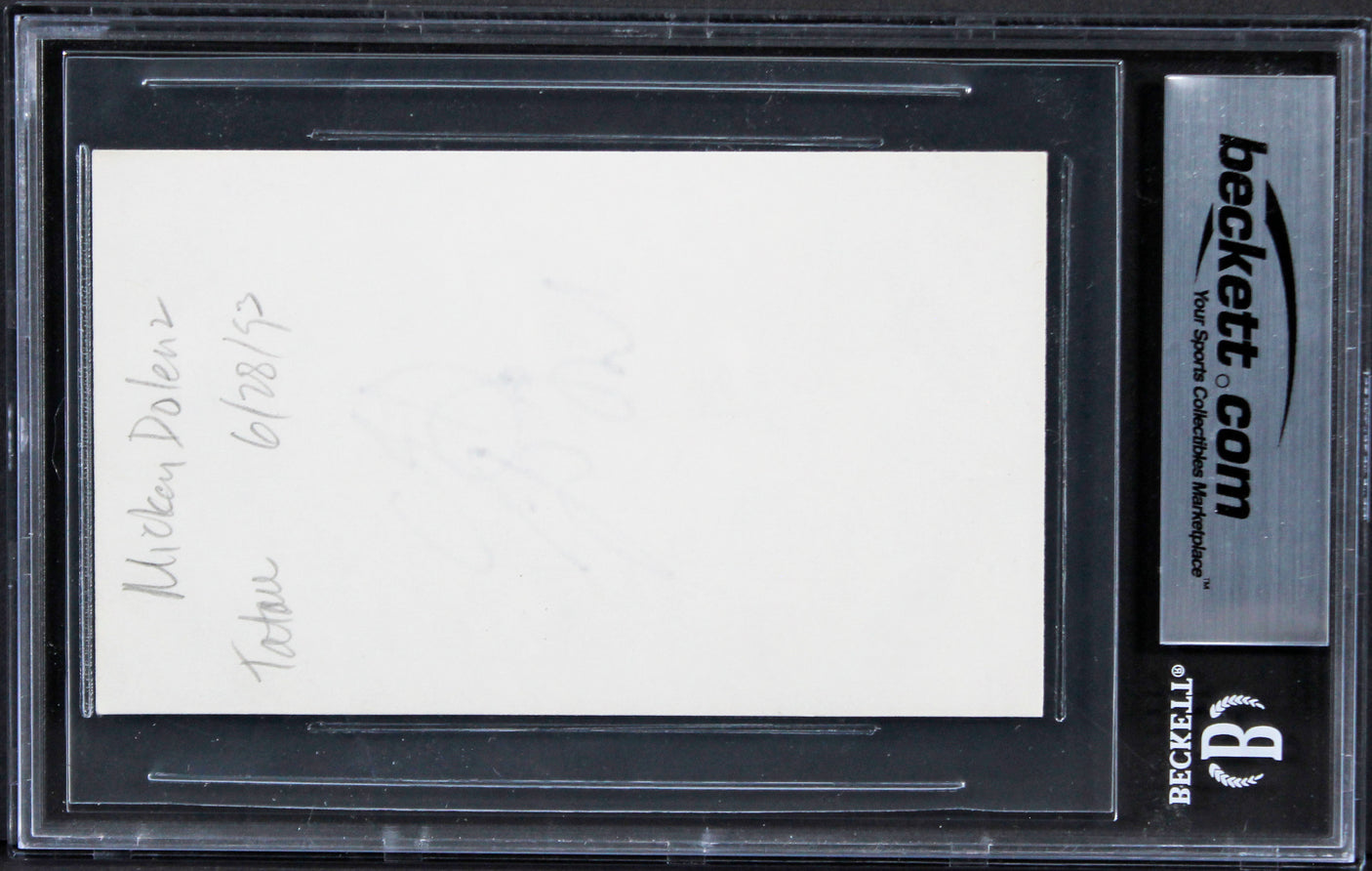 Micky Dolenz The Monkees Authentic Signed 3x5 Index Card BAS Slabbed 4