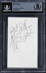 Mickey Rourke Iron Man 2 "Best Wishes" Signed 3x5 Index Card BAS Slabbed 1