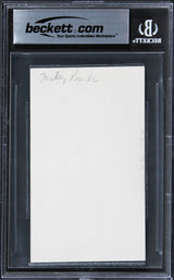 Mickey Rourke Iron Man 2 "Best Wishes" Signed 3x5 Index Card BAS Slabbed 1