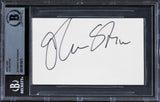 Oliver Stone Platoon Authentic Signed 3x5 Index Card Autographed BAS Slabbed 2
