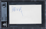 Peter Berg Patriots Day Authentic Signed 3x5 Index Card BAS Slabbed 4
