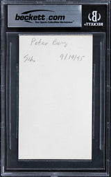 Peter Berg Patriots Day Authentic Signed 3x5 Index Card BAS Slabbed 5