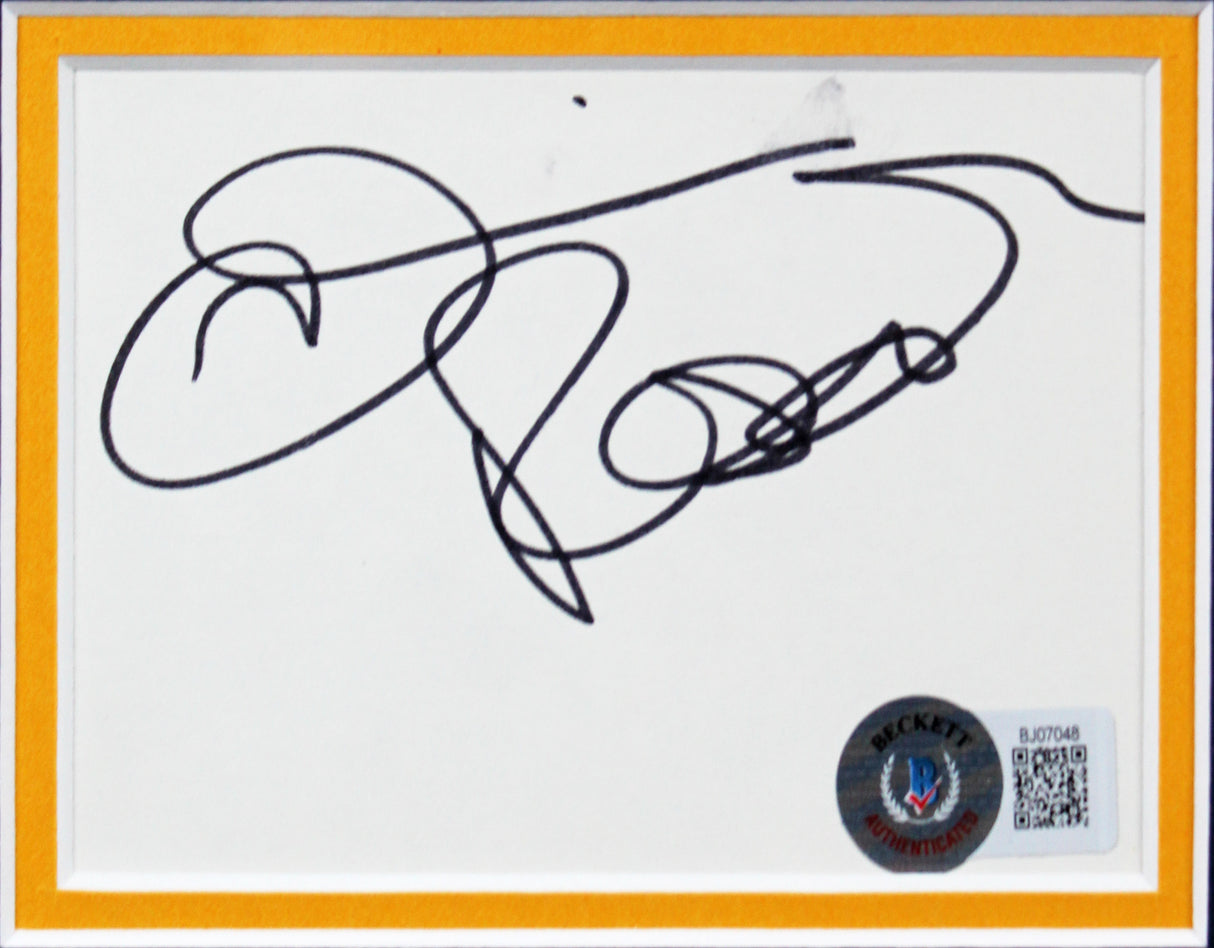 Chris Rock The Longest Yard Signed 4x6 Index Card Framed Display BAS #BJ07048