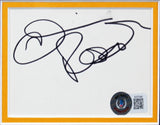 Chris Rock The Longest Yard Signed 4x6 Index Card Framed Display BAS #BJ07048