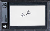 Vincent Price House on Haunted Hill Authentic Signed 3x5 Index Card BAS Slabbed