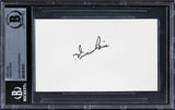Vincent Price House on Haunted Hill Authentic Signed 3x5 Index Card BAS Slabbed