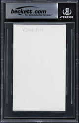 Vincent Price House on Haunted Hill Authentic Signed 3x5 Index Card BAS Slabbed