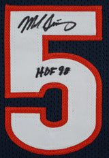 Monsters Of The Midway (3) Butkus, Singletary +1 Signed Navy Framed Jersey BAS
