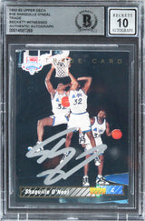 Magic Shaquille O'Neal Signed 1992 Upper Deck #1B Rookie Card Auto 10! BAS Slab