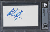 Warren Beatty Bonnie and Clyde Authentic Signed 3x5 Index Card BAS Slabbed 1