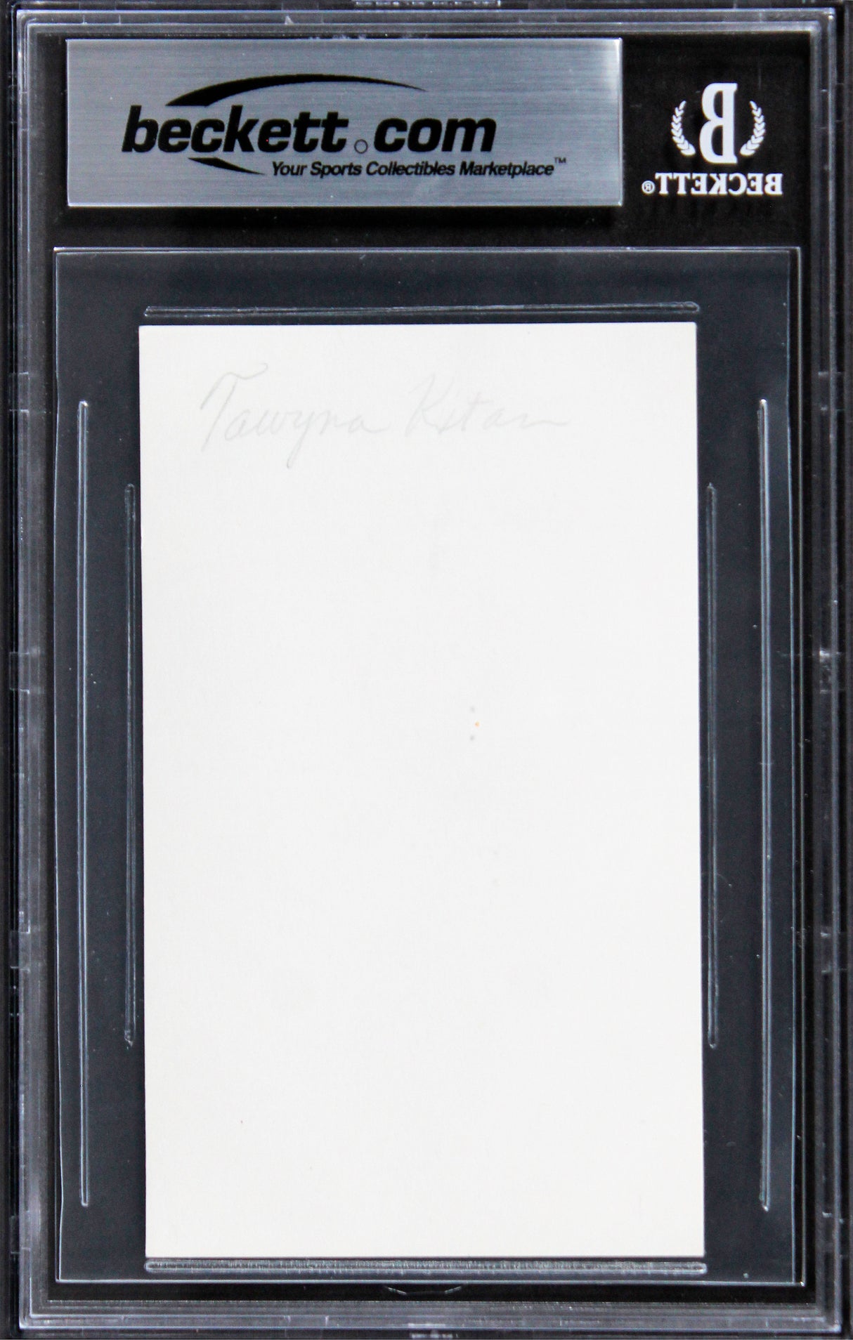 Tawny Kitaen California Girls Authentic Signed 3x5 Index Card BAS Slabbed