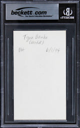 Tyra Banks America's Next Top Model Authentic Signed 3x5 Index Card BAS Slabbed