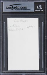 Tom Hanks Forrest Gump Authentic Signed 3x5 Index Card Autographed BAS Slabbed