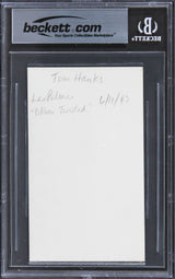 Tom Hanks Forrest Gump Authentic Signed 3x5 Index Card Autographed BAS Slabbed