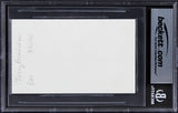 Steelers Terry Bradshaw Authentic Signed 3x5 Index Card Autographed BAS Slabbed