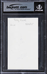 Toby Keith Singer Authentic Signed 3x5 Index Card Autographed BAS Slabbed