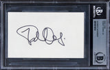 Robert Downey Jr Iron Man Authentic Signed 3x5 Index Card BAS Slabbed