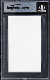 Robert Loggia Scarface Authentic Signed 3x5 Index Card Autographed BAS Slabbed
