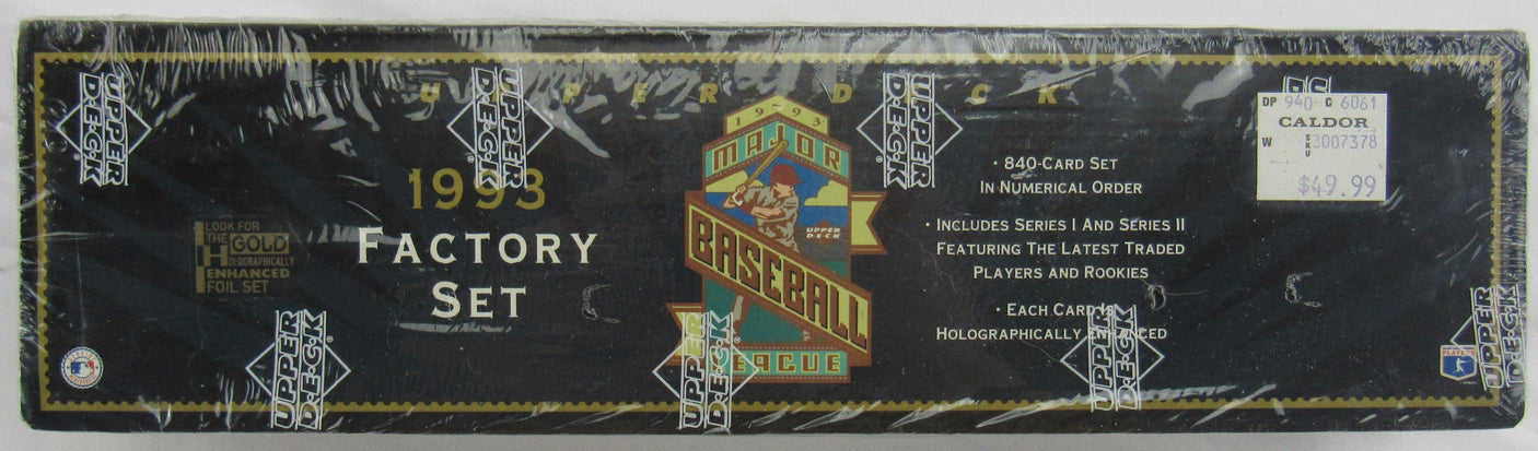 1993 Upper Deck Baseball Factory Set - Derek Jeter RC (840 Cards) - New Sealed