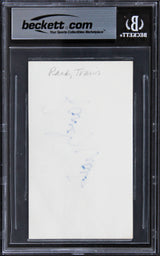 Randy Travis Country Musician Authentic Signed 3x5 Index Card BAS Slabbed 1