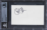 Stephen Stills Buffalo Springfield Authentic Signed 3x5 Index Card BAS Slabbed 2