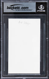 Rod Steiger In The Heat of the Night Signed 3x5 Index Card BAS Slabbed