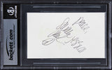 Richard Gere & Sarah Jessica Parker "Peace" Signed 3x5 Index Card BAS Slabbed