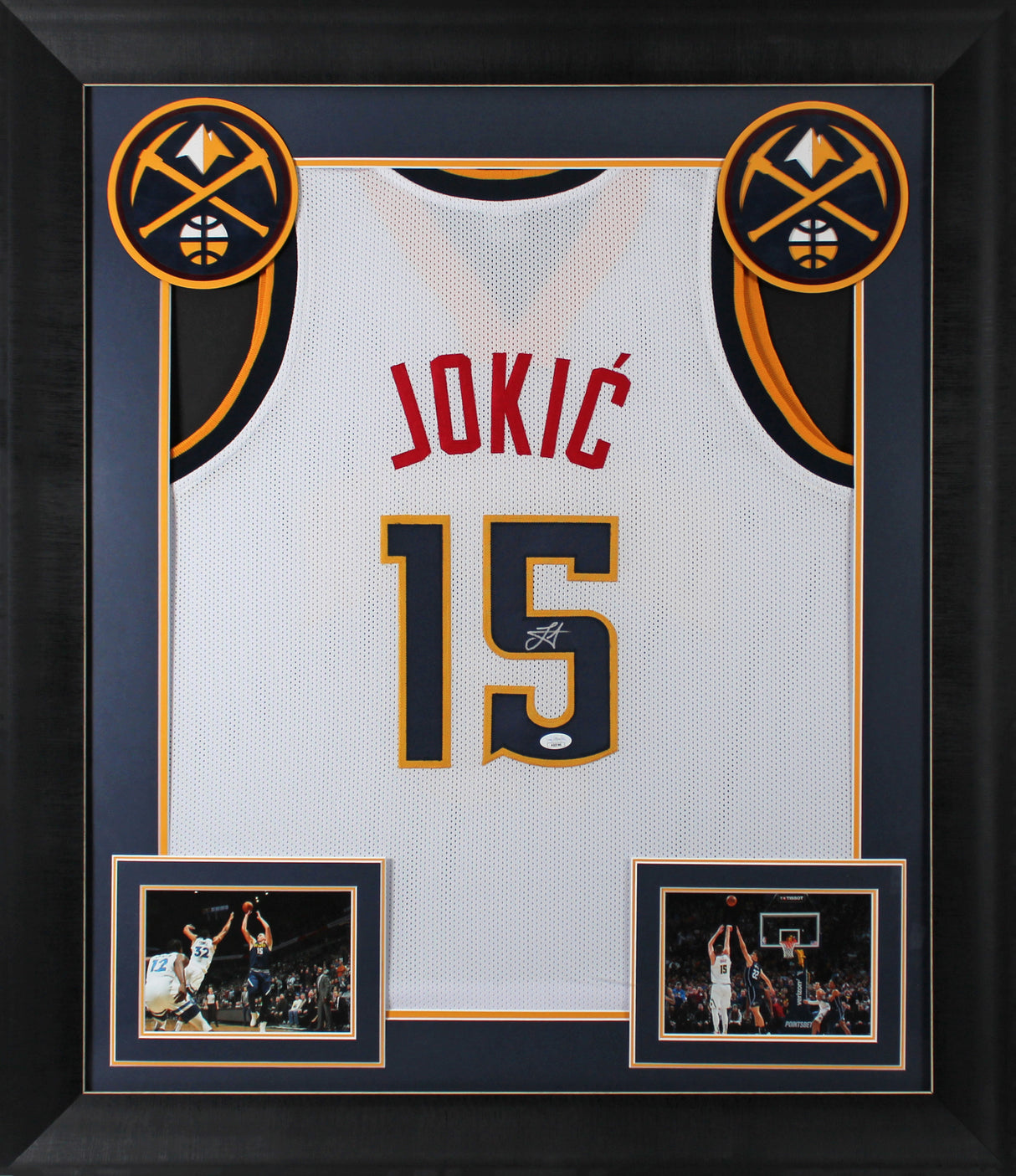 Nikola Jokic Authentic Signed White Pro Style Framed Jersey Autographed JSA