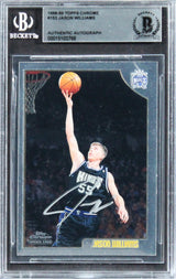 Kings Jason Williams Signed 1998 Topps Chrome #153 Rookie Card BAS Slabbed