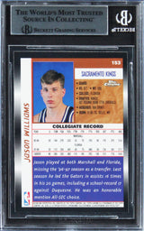 Kings Jason Williams Signed 1998 Topps Chrome #153 Rookie Card BAS Slabbed