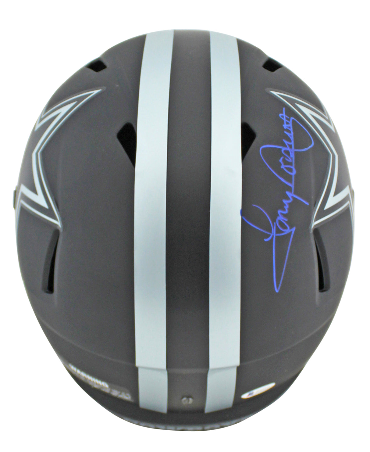 Cowboys Tony Dorsett "America's Team" Signed Eclipse F/S Speed Rep Helmet BAS